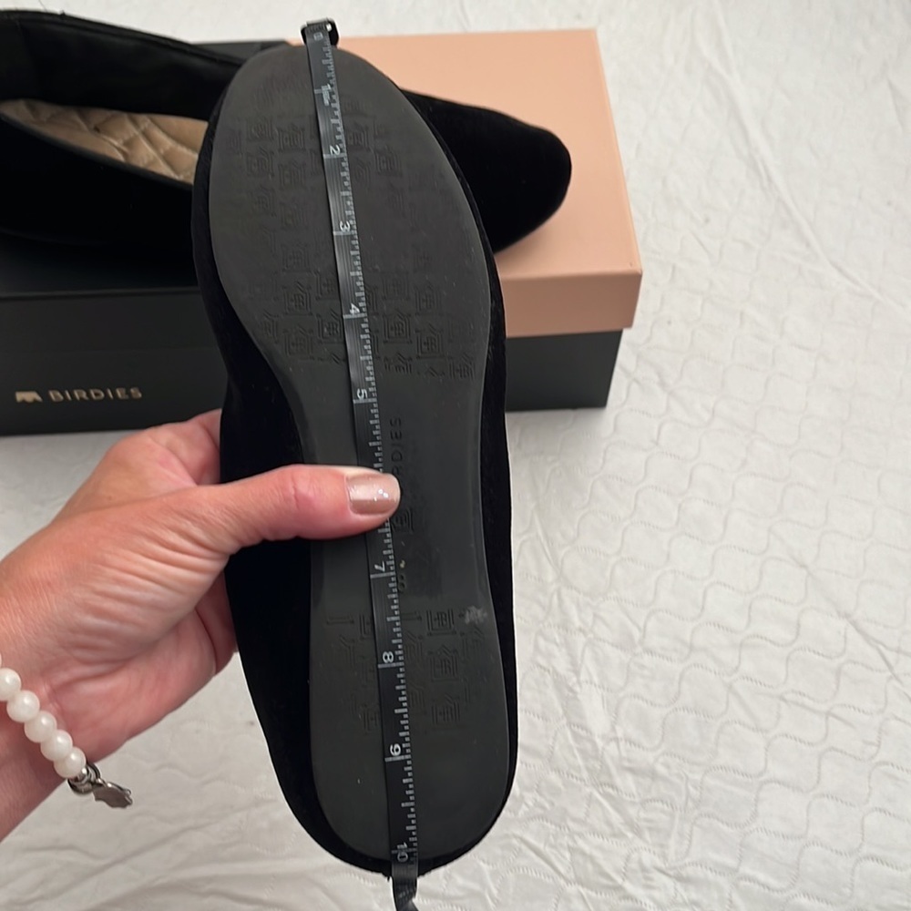 Birdies The Starling black velvet flats shoes - Picture 6 of 11